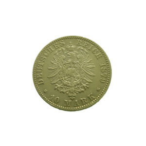 Germany, Wurttemberg 10 Mark 1879-F Karl I