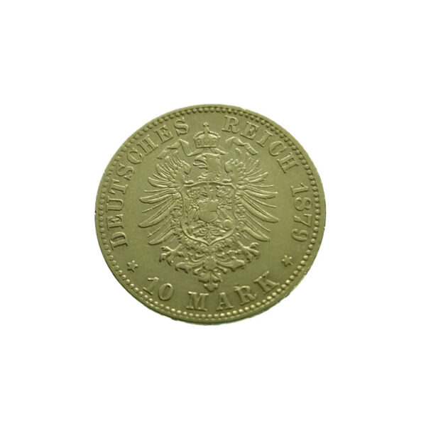 Germany, Wurttemberg 10 Mark 1879-F Karl I