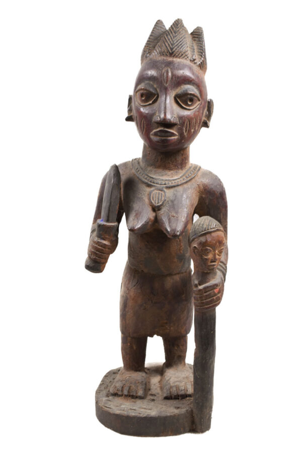 Maternity figure - Wood - Yoruba - Nigeria