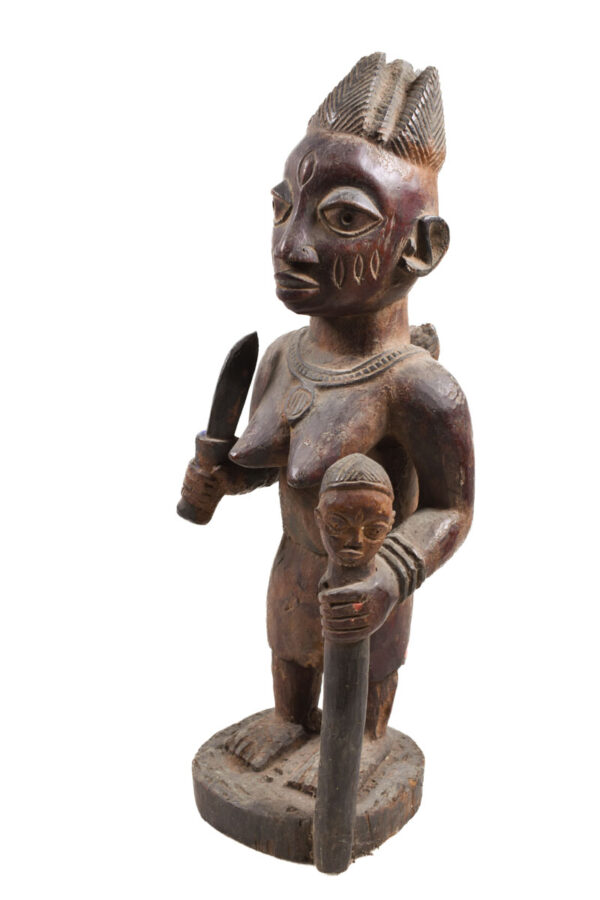 Maternity figure - Wood - Yoruba - Nigeria