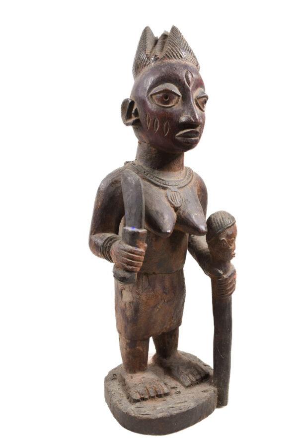 Maternity figure - Wood - Yoruba - Nigeria