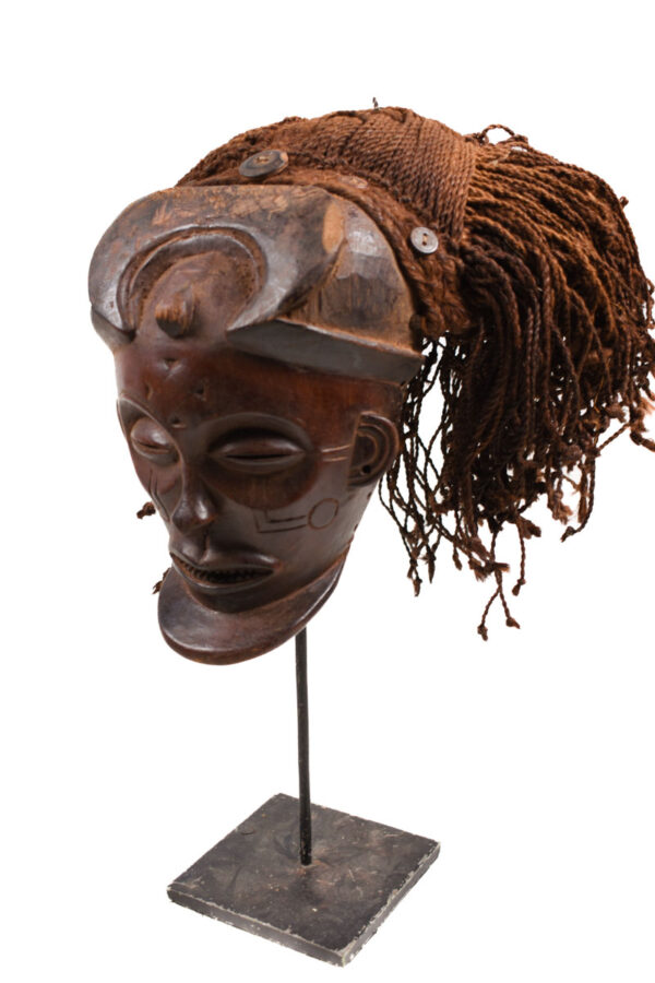 Mask - Wood, Rope - Mwana Pwo - Chokwe - DR Congo