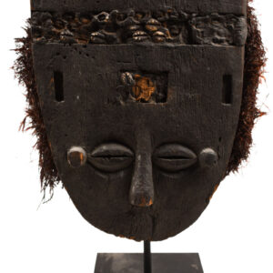 Lele Mask - Wood, Plant fibre - KUBA - Congo