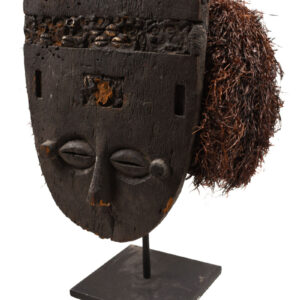Lele Mask - Wood, Plant fibre - KUBA - Congo