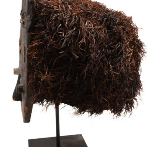 Lele Mask - Wood, Plant fibre - KUBA - Congo