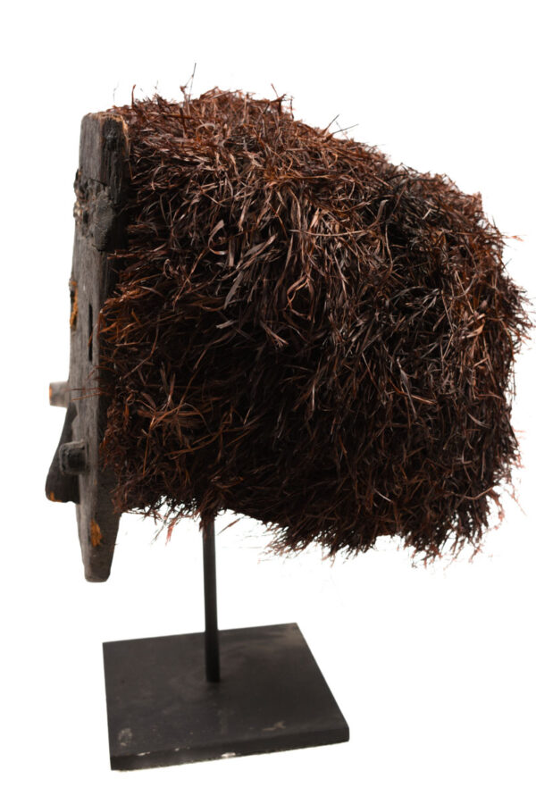 Lele Mask - Wood, Plant fibre - KUBA - Congo