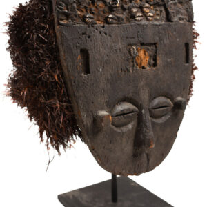 Lele Mask - Wood, Plant fibre - KUBA - Congo
