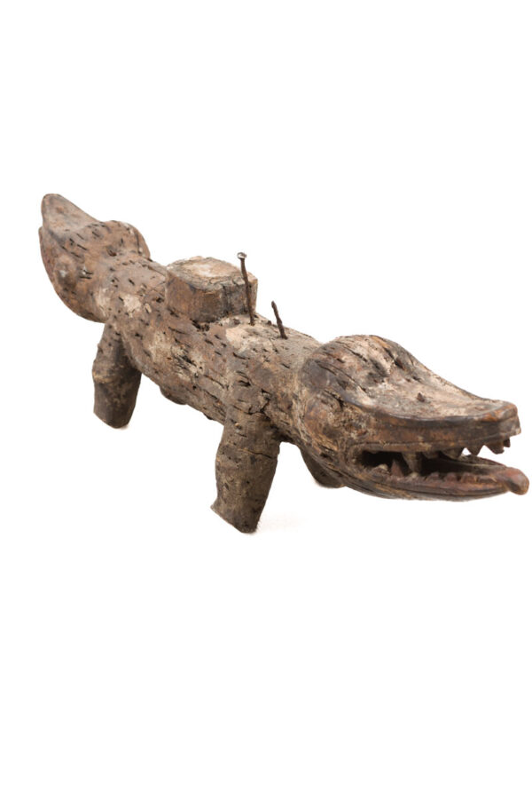 Nkisi Kozo - Glass, Nail, Wood - Bakongo - Congo