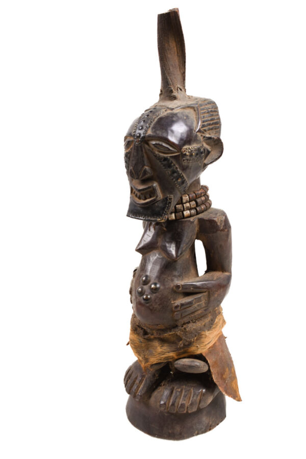 Power Figure - Wood, Horn, Metal - Songye - Congo