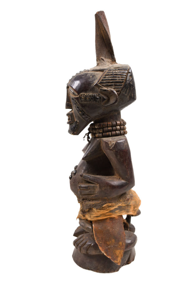 Power Figure - Wood, Horn, Metal - Songye - Congo