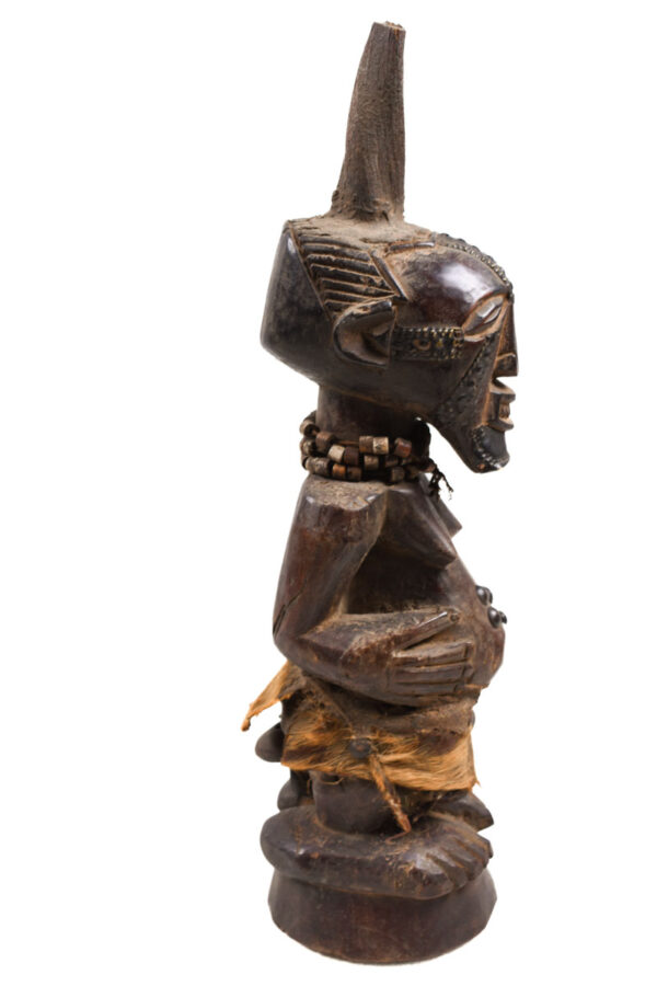 Power Figure - Wood, Horn, Metal - Songye - Congo