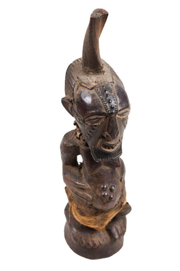 Power Figure - Wood, Horn, Metal - Songye - Congo