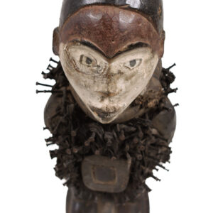Nkisi Figure - Nail, Wood, Glass - Yombe - Congo