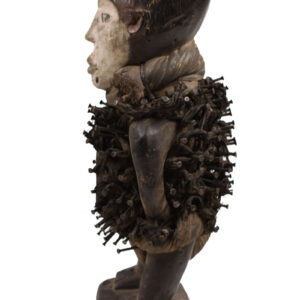 Nkisi Figure - Nail, Wood, Glass - Yombe - Congo