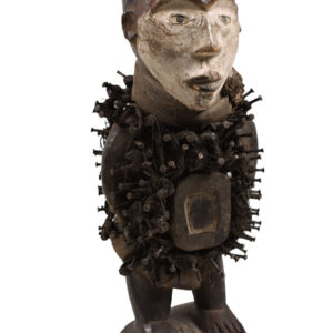Nkisi Figure - Nail, Wood, Glass - Yombe - Congo