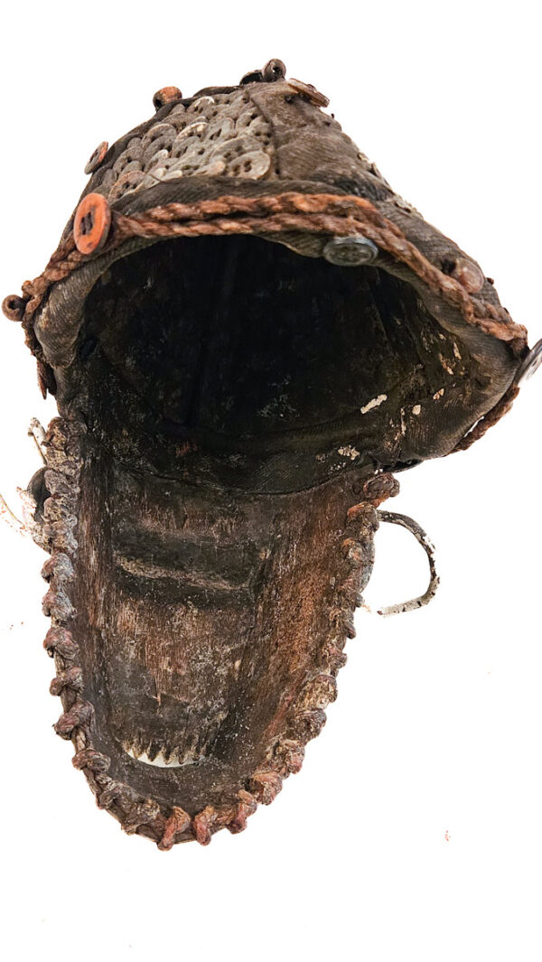 Mask - Wood, Buttons - Lwena - Angola