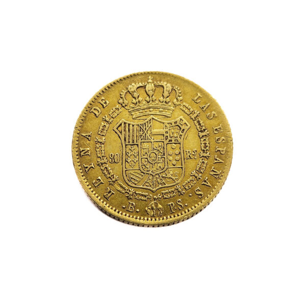 Spain 80 Reales 1840 Isabel II