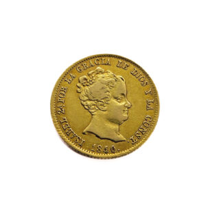 Spain 80 Reales 1840 Isabel II