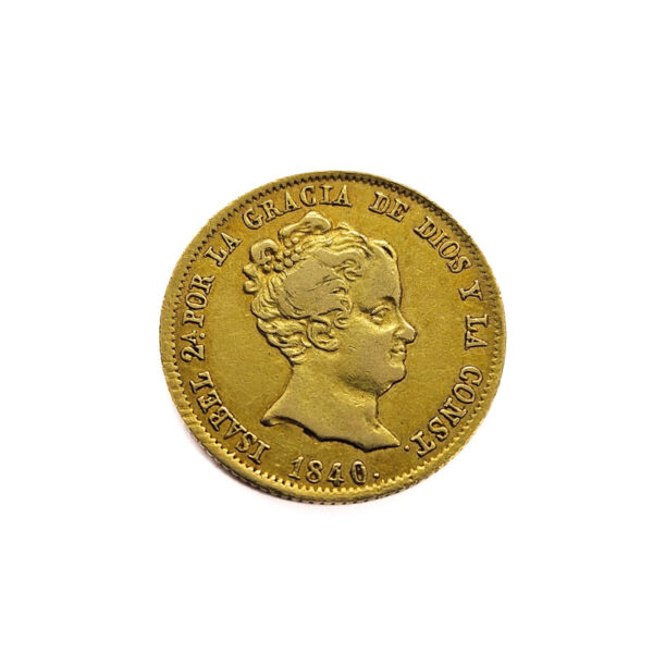 Spain 80 Reales 1840 Isabel II