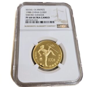 CHINA 100 Yuan 1988 Gymnastics - Gold NGC PF 68 ULTRA CAMEO