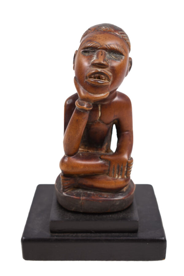 Figure - Wood, Glass - Yombe - Congo