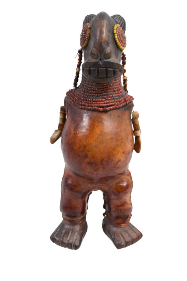 Fertility Doll - Terracotta, Beads, Leather - Chiki chiki - Cameroon