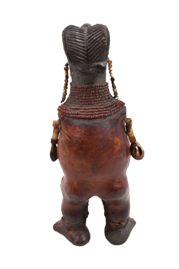 Fertility Doll - Terracotta, Beads, Leather - Chiki chiki - Cameroon