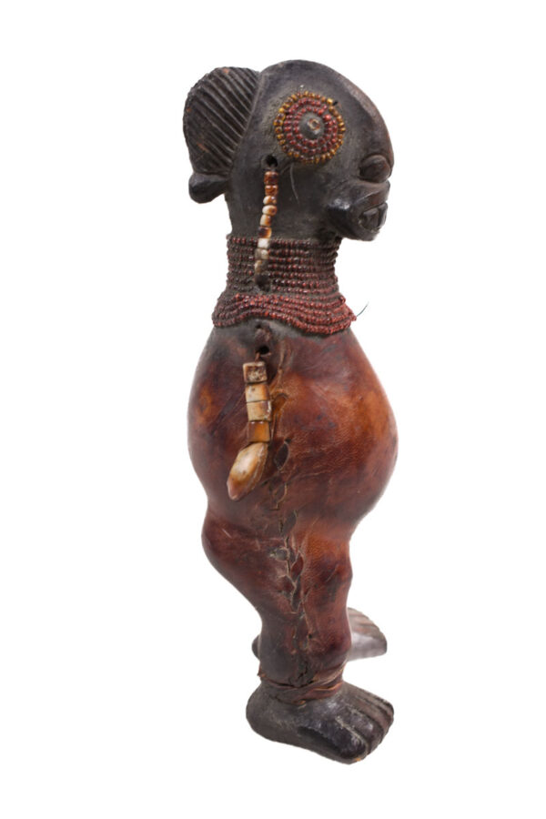 Fertility Doll - Terracotta, Beads, Leather - Chiki chiki - Cameroon
