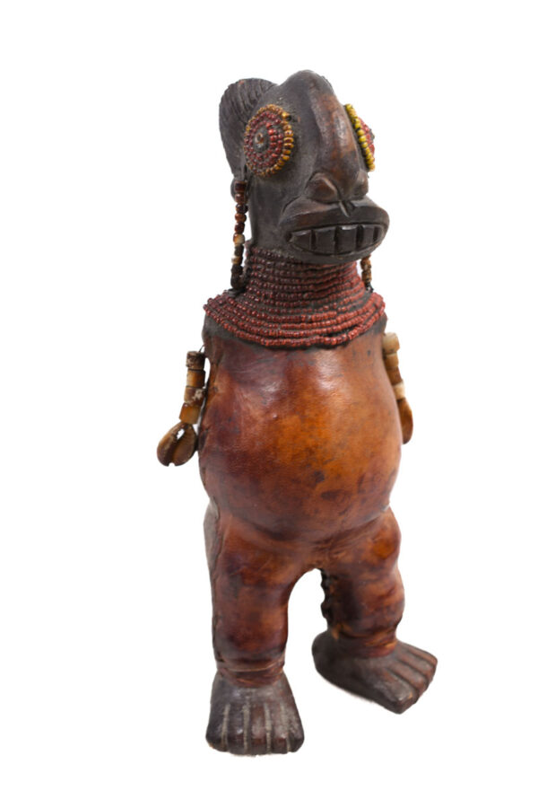 Fertility Doll - Terracotta, Beads, Leather - Chiki chiki - Cameroon