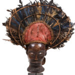 Chihongo Mask - Raphia, Wood - Chokwe - DR Congo