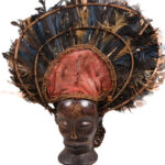Chihongo Mask - Raphia, Wood - Chokwe - DR Congo