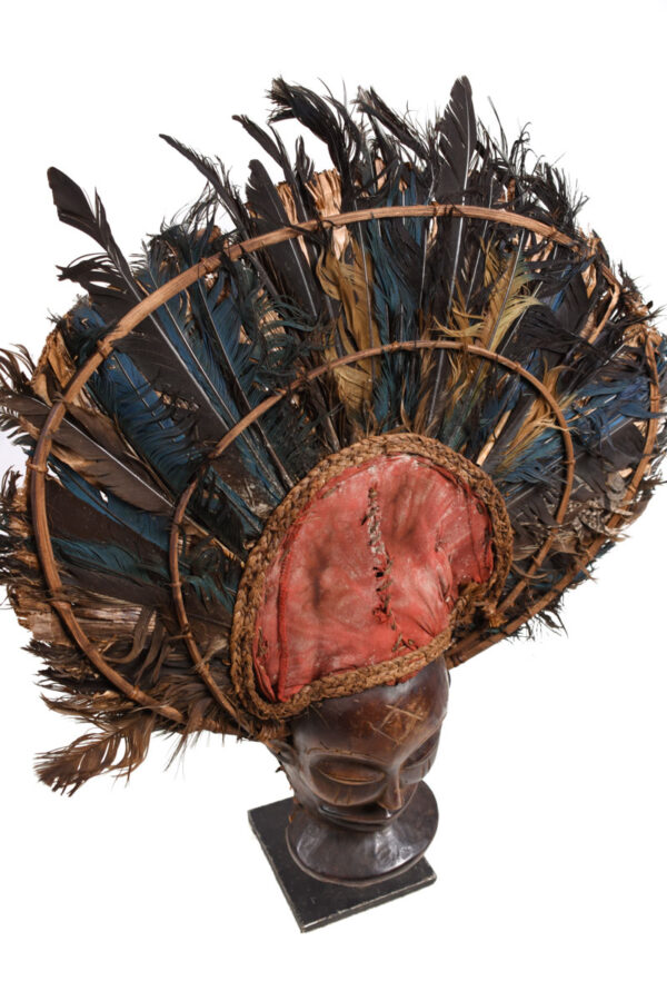 Chihongo Mask - Raphia, Wood - Chokwe - DR Congo