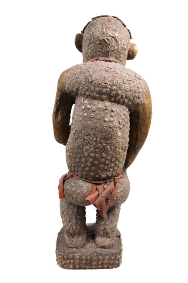 Monkey Figure - Wood, Copper - Bulu - Cameroon