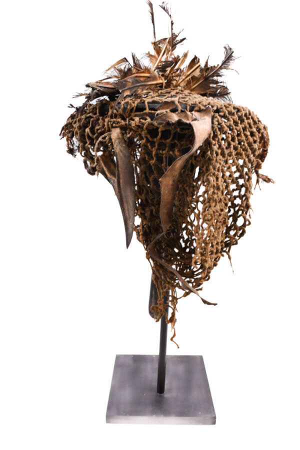 Lele Mask - Wood, Plant fibre, Feathers - KUBA - Congo