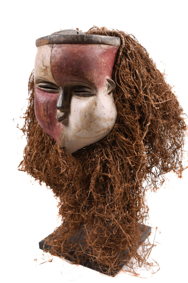 Mask - Wood, Raphia - Aduma - Gabon