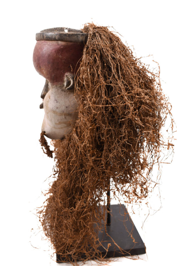 Mask - Wood, Raphia - Aduma - Gabon