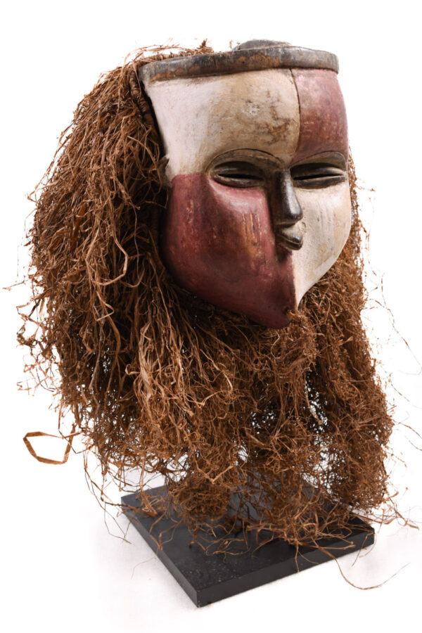 Mask - Wood, Raphia - Aduma - Gabon