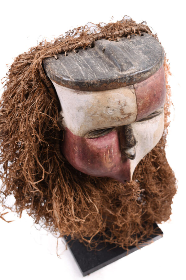 Mask - Wood, Raphia - Aduma - Gabon
