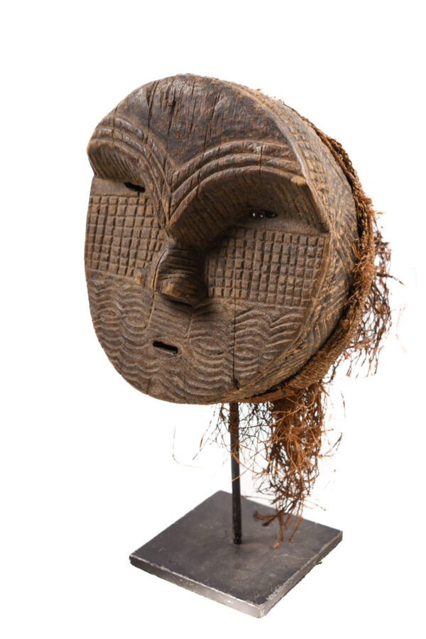 Mask - Raphia, Wood - Tetela - Congo