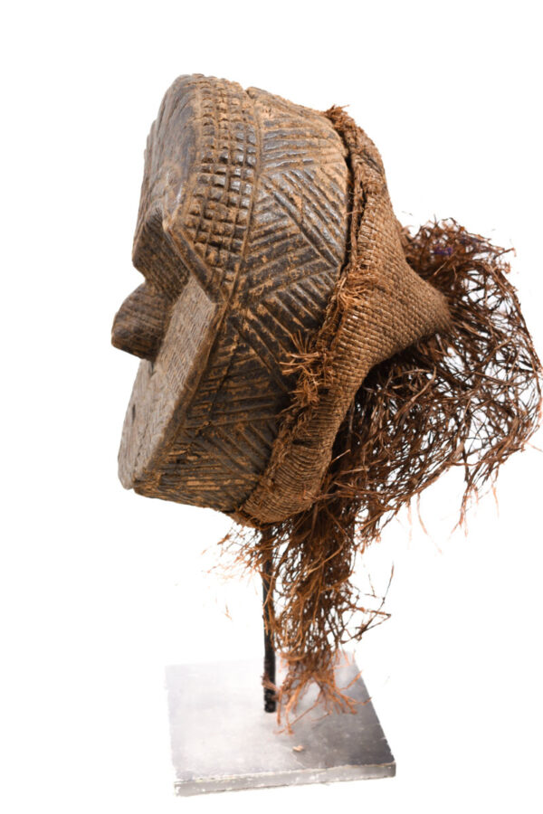 Mask - Raphia, Wood - Tetela - Congo