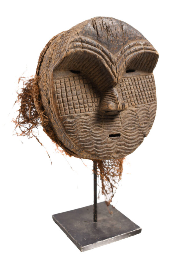 Mask - Raphia, Wood - Tetela - Congo