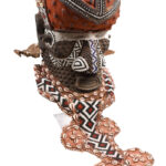 Royal Mask - Beads, Cauri, Wood - Bwoom - Kuba - DR Congo