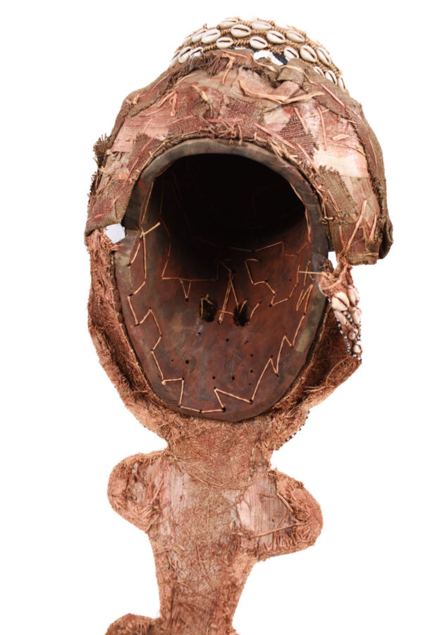 Royal Mask - Beads, Cauri, Wood - Bwoom - Kuba - DR Congo