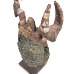 Zaizago crest mask - Wood, Textile - Mossi - Burkina Faso