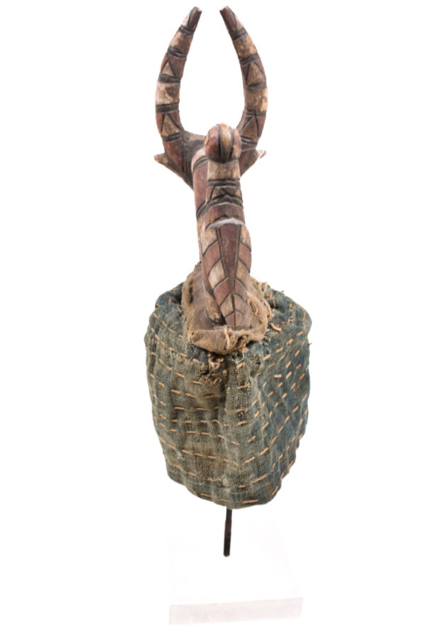 Zaizago crest mask - Wood, Textile - Mossi - Burkina Faso