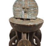 Stool - Copper, Wood - Bakota - Gabon