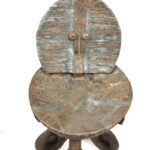 Stool - Copper, Wood - Bakota - Gabon