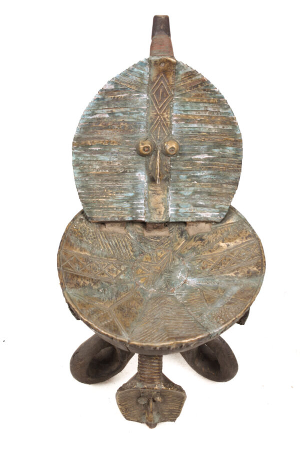 Stool - Copper, Wood - Bakota - Gabon