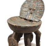 Stool - Copper, Wood - Bakota - Gabon