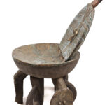 Stool - Copper, Wood - Bakota - Gabon
